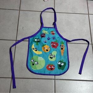 Children’s Kitchen Apron With Fruit/Vegetables Print